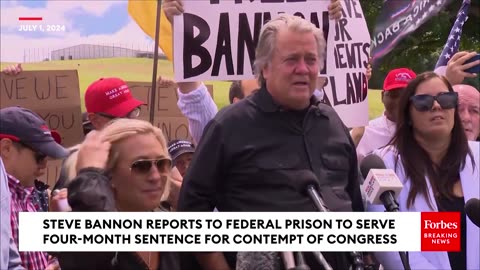 Steve Bannon Urges Voters To Back Trump In Final Press Briefing Before Entering Prison