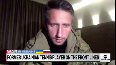 Former Ukrainian professional tennis player on front lines against Russia