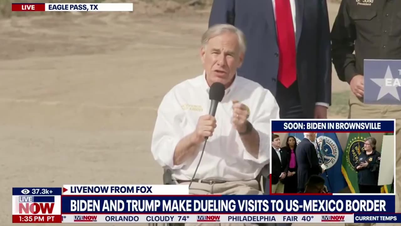 Greg Abbott praises President Trump: "He was able to secure the border.