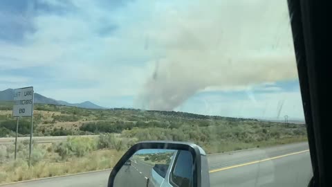 fire on the way to las vegas trump