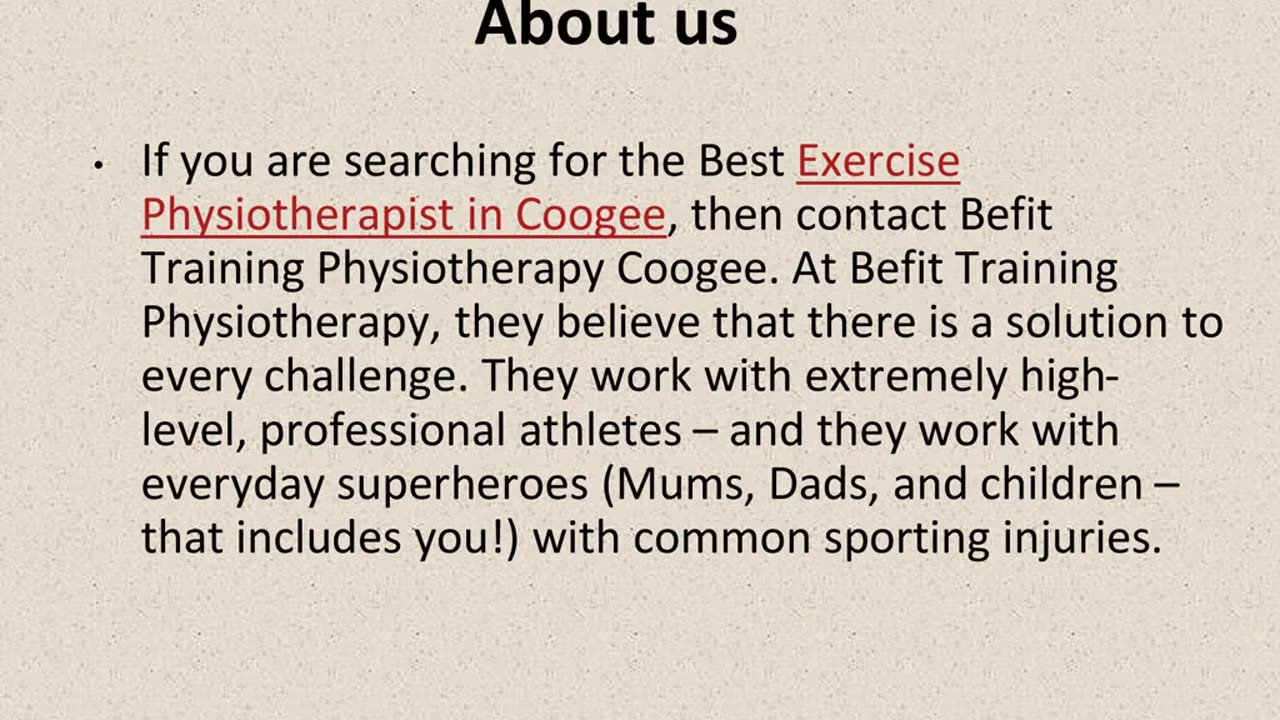 Get The Best Exercise Physiotherapist in Coogee.