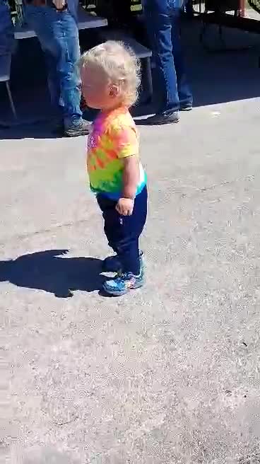 Toddler Dancing to Baby Shark Song