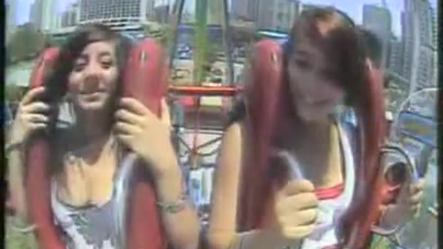 Screaming girl on the ride