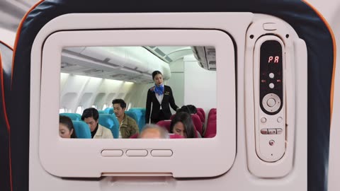 Commercial Airplane Safety on Backseat TV Display 3