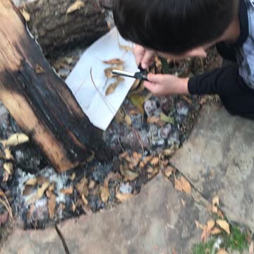 My 8 y/o starting a fire.