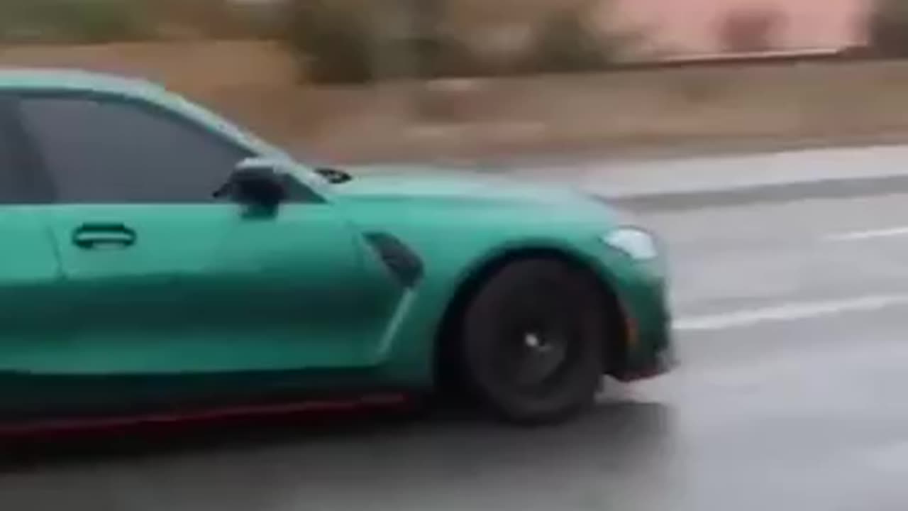 instant regret- person showing off in their nice car hits a pole
