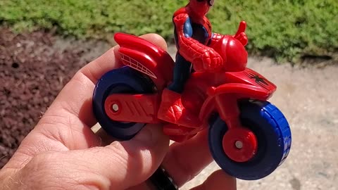 Spider-Man Motorcycle - Slide Test