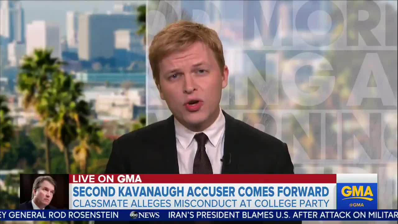 Ronan Farrow is interviewed on Good Morning America