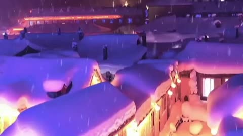 fairy tale world snowing