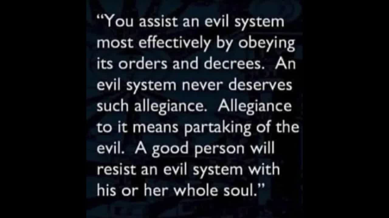 Do Not Support An Evil System