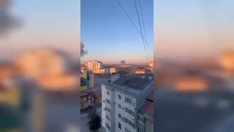 Video of an explosion in Ivano-Frankivsk