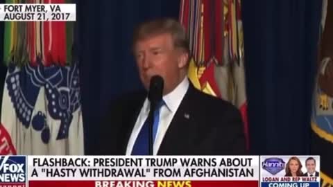 Trump on a hasty withdrawal from Afghanistan