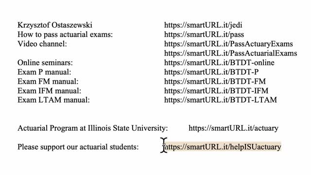 Exam LTAM exercise for September 11, 2021