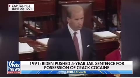 In 1991, Joe Biden pushed for a 5 year prison sentence for crack cocaine possession