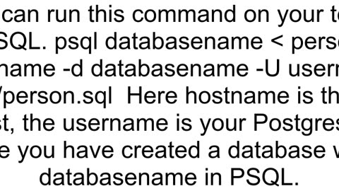 How do I import SQL file from a directory to a postgres database