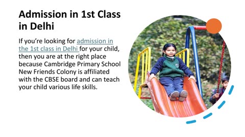 Admission in 1st Class in Delhi
