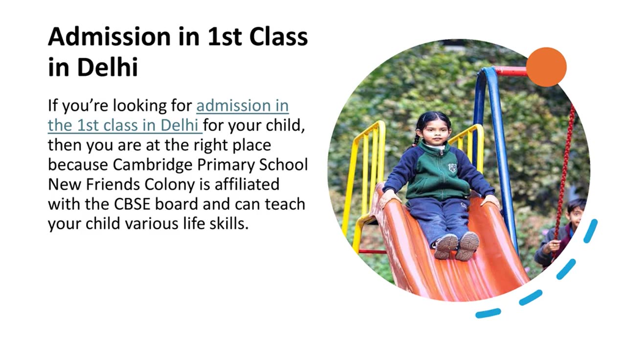 Admission in 1st Class in Delhi