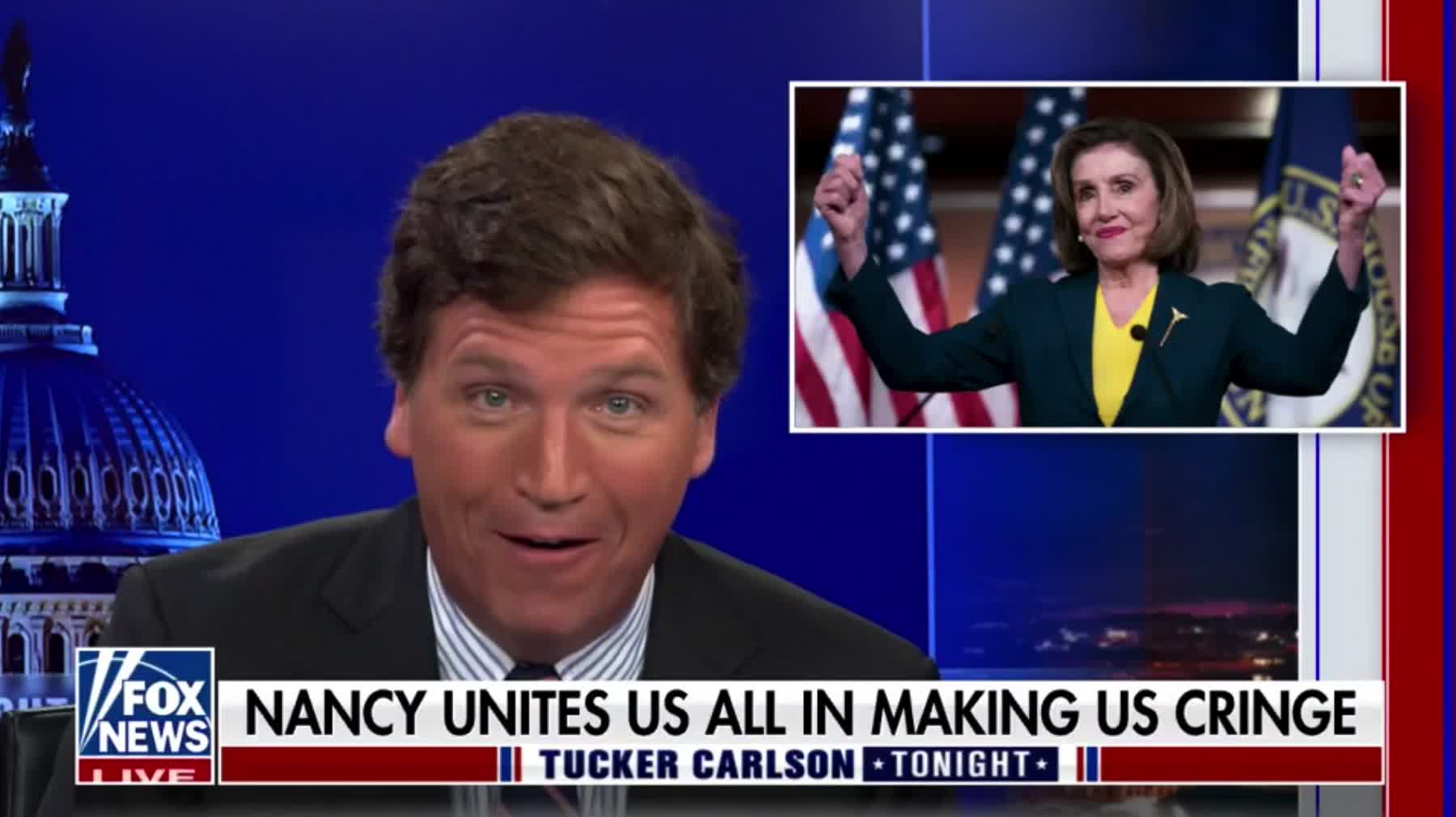 Tucker Carlson roasts Pelosi's reading of a poem by Bono