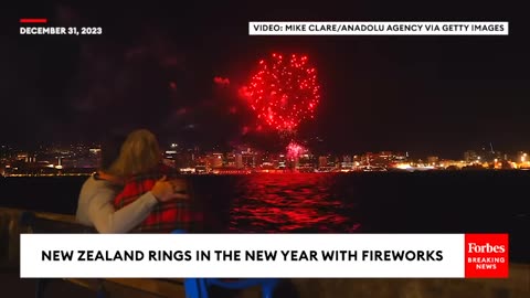 HAPPY NEW YEAR- New Zealand Rings In The New Year With Fireworks