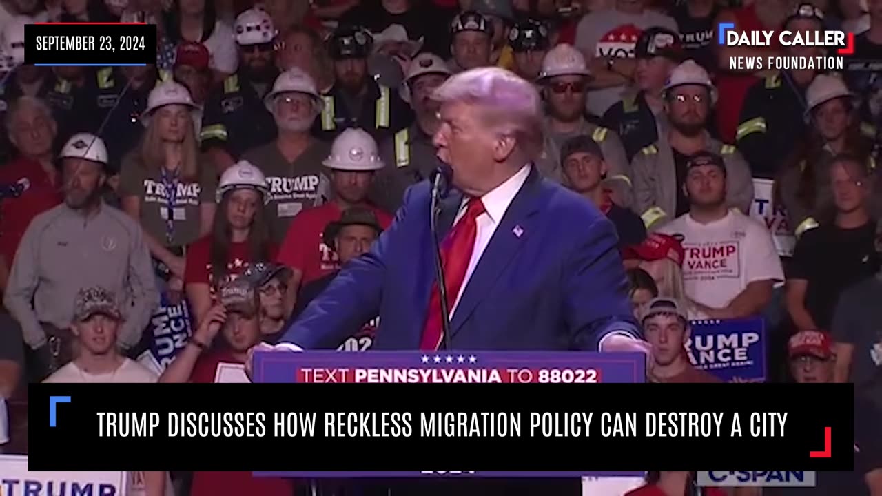 Trump Discusses How "Reckless Migration Policy" Can Destroy A City