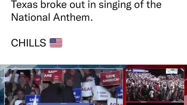 TRUMP RALLY ROBSTOWN NATIONAL ANTHEM TX 10 22 2022