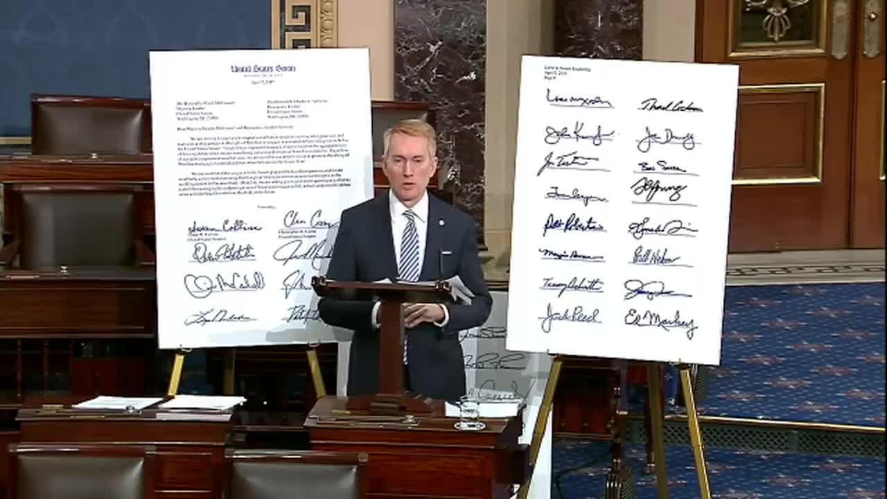 'In This Letter, I'll Read It': Lankford Points To Letter Signed By Harris Supporting Filibuster