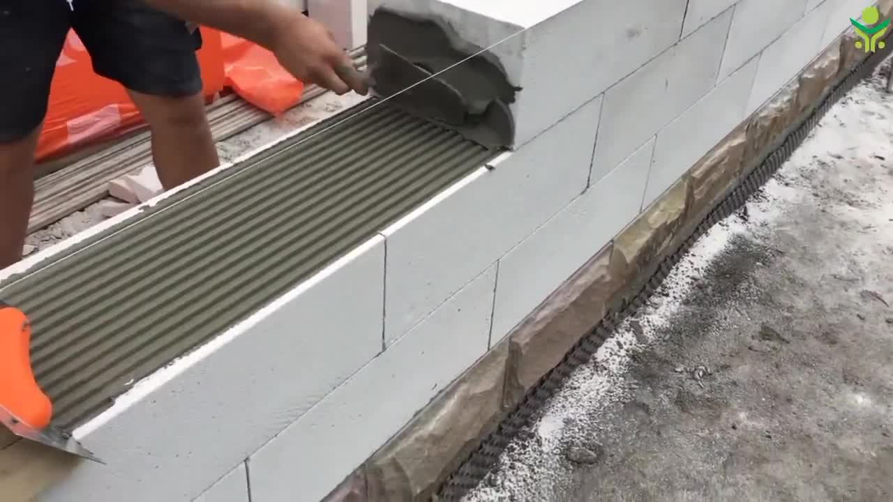 AAC block laying method