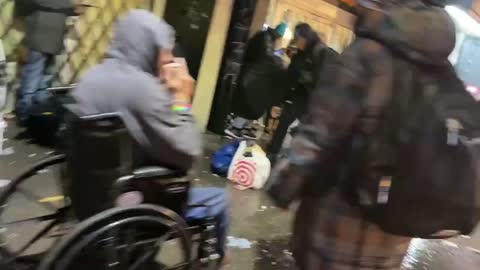 Downtown Seattle with open air dug use and trash everywhere