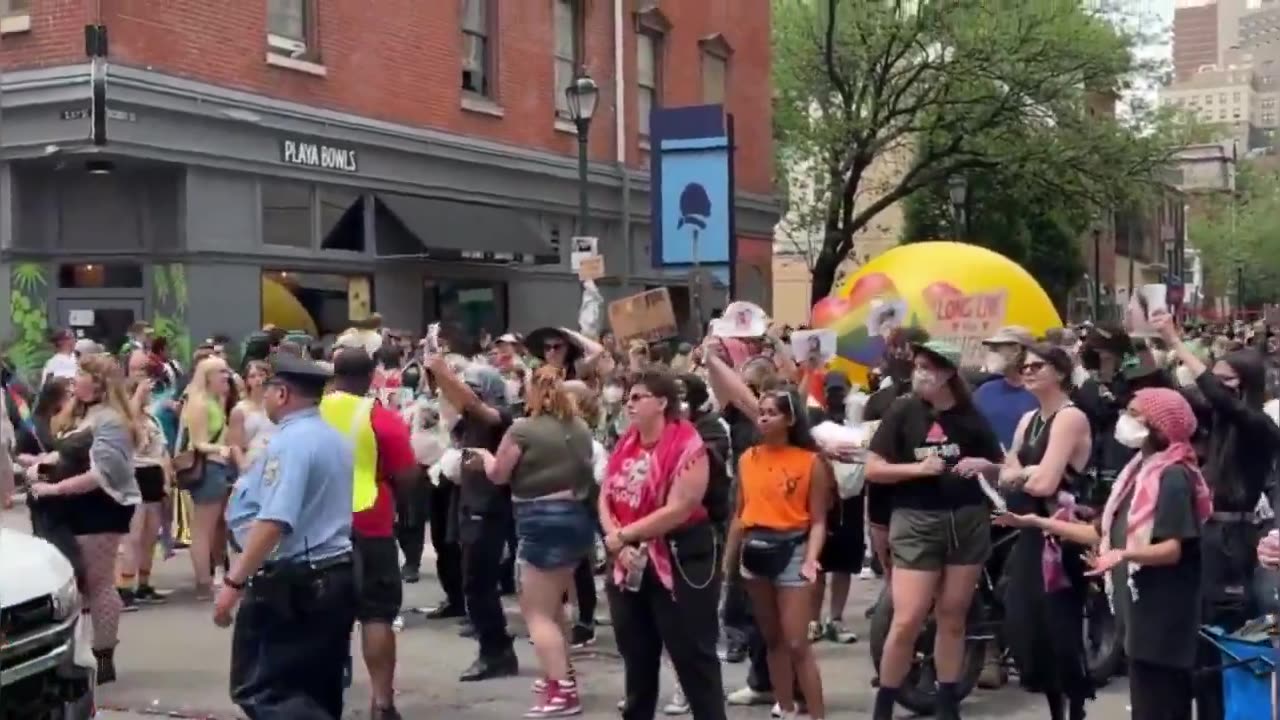 Pro Palestine Protestors HIJACK AND BLOCK Philadelphia Pride Parade In WOKE SHOWDOWN!