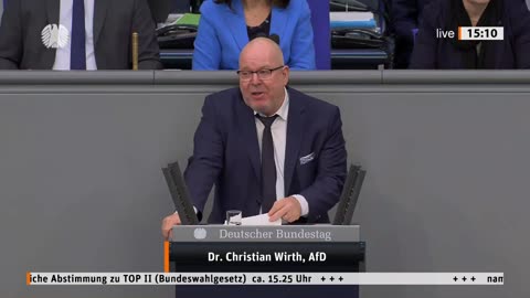 Dr. Christian Wirth Rede vom 01.02.2024 – Änderung des Bundeswahlgesetzes