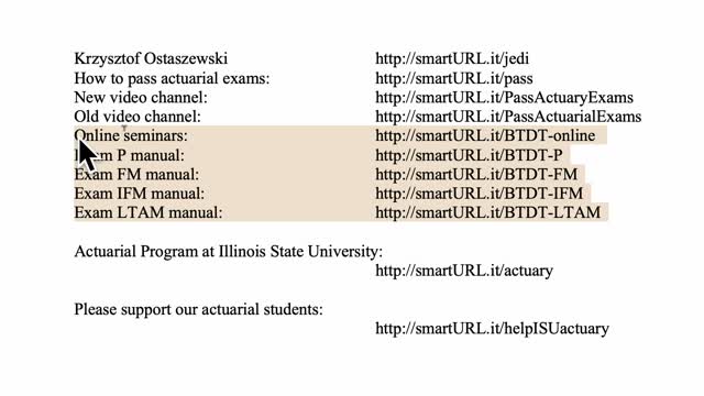 Exam P exercise for March 2, 2021