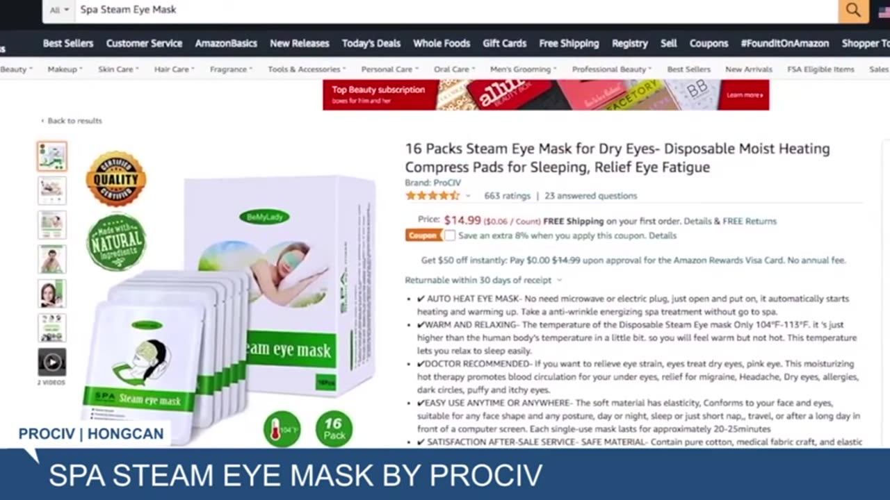 SPA SYSTEM EYE MASK PROCIV