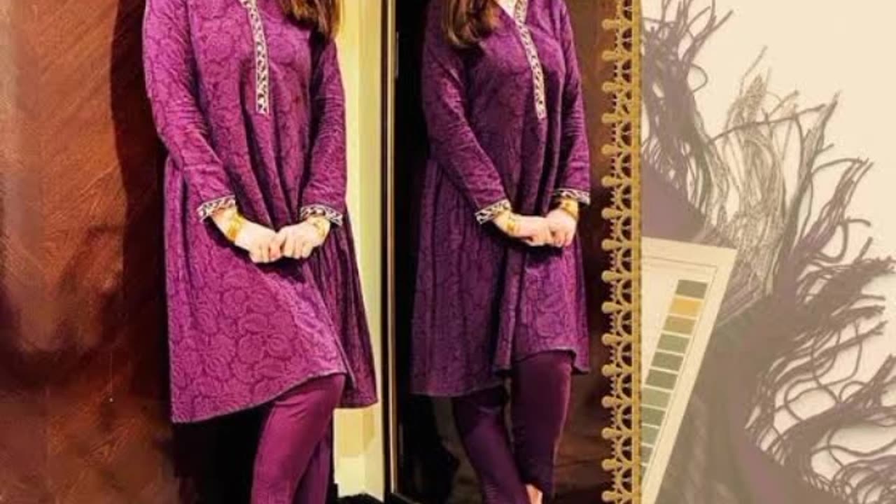 Yumna zaidi in purple dress