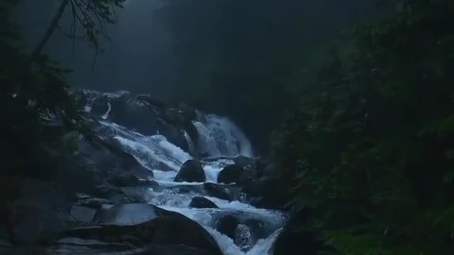 The clear water
