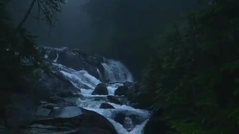 The clear water