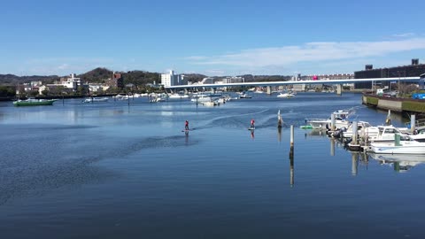 Take a walk on the sea in a calm bay