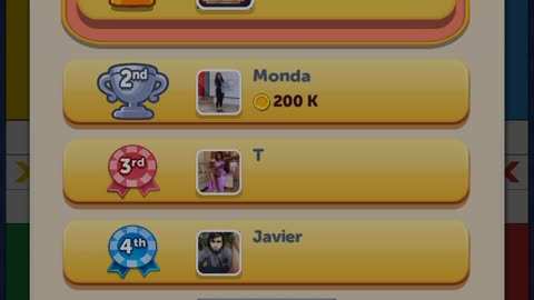 Playing in a 4-player classic mode tournament in the game ludo club data (30/04/2022).