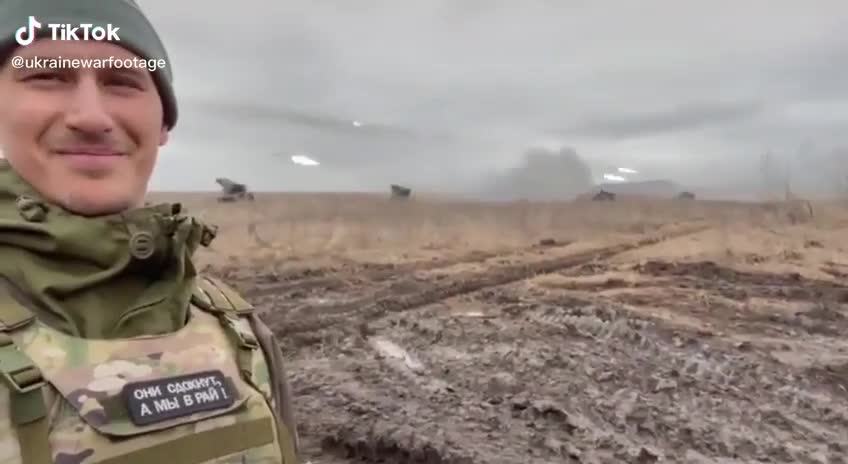 Russians launching rockets.