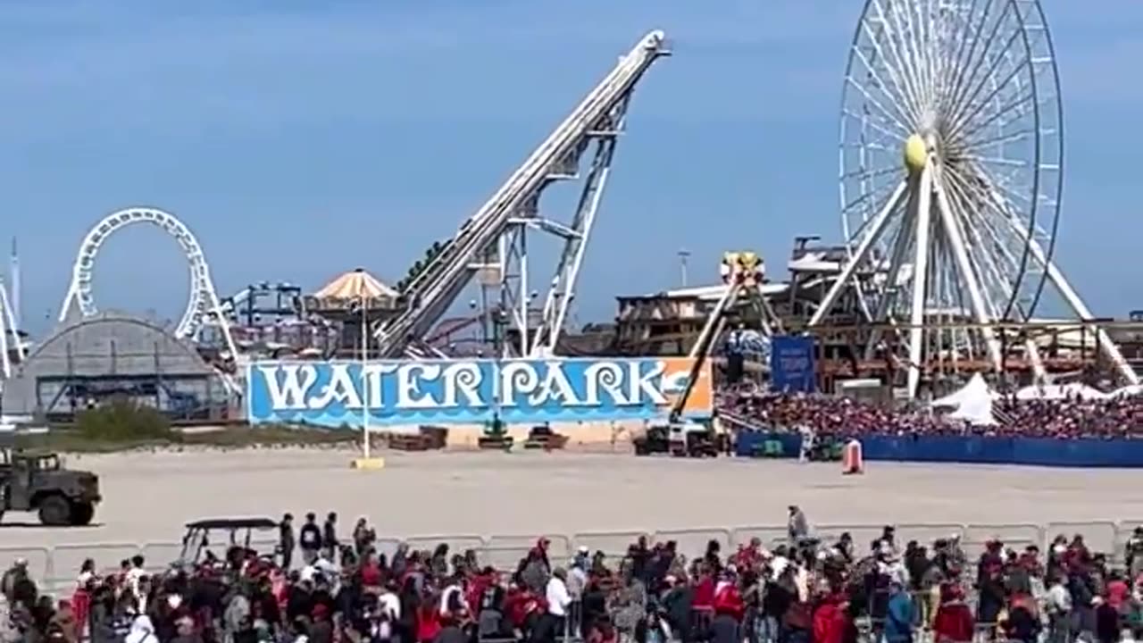 The turnout here for the Trump rally in Wildwood, NJ, is unreal.