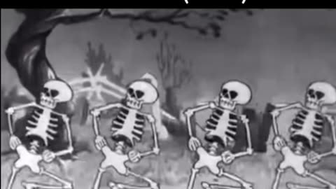 Old cartoon Spooky skeletons