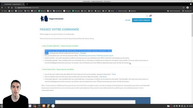 Fonctionnement de l'approvisionniste