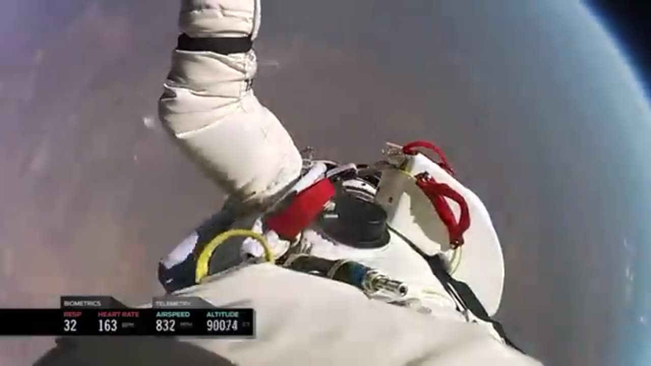 Record breaking space jump || free fall