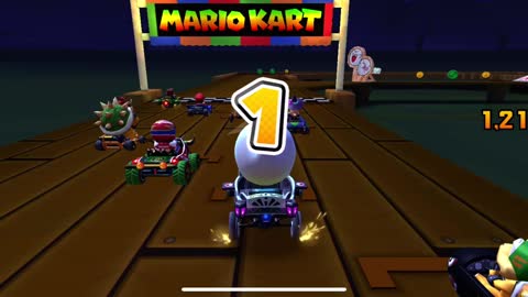 Mario Kart Tour - SNES Ghost Valley 1R Gameplay