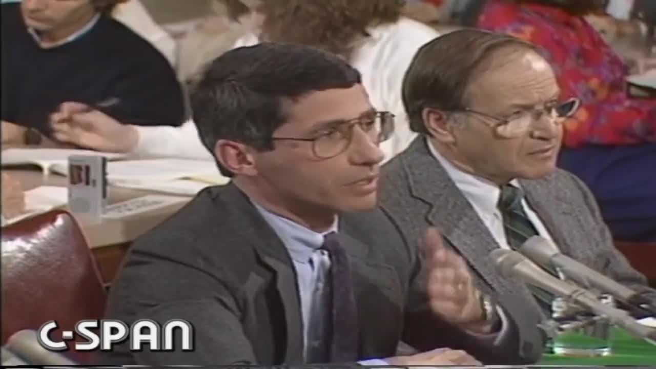 Dr. Fauci During Senate AIDS Hearing 1987. Listen Carefully.