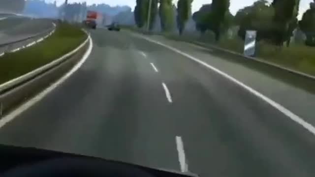 The game simulates driving a car
