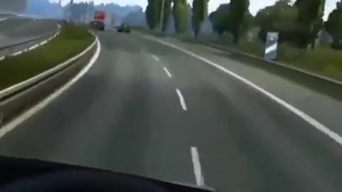 The game simulates driving a car