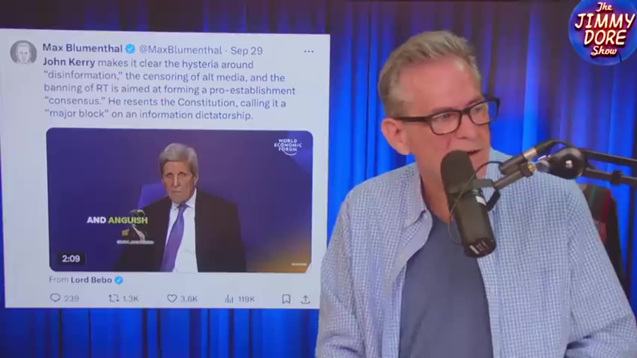 Jimmy Dore-Elites Are Sh*tting Their Pants Over 1st Amendment At WEF Forum!