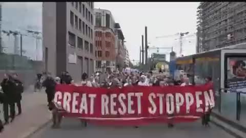 Protestors In Germany March Against The Great Reset