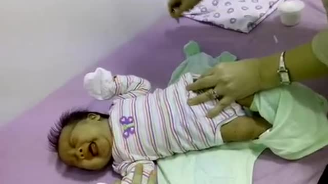 Eldest daughter's 1st immunization