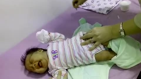 Eldest daughter's 1st immunization